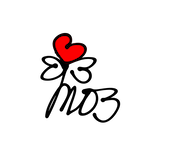 Bold black signature with red heart